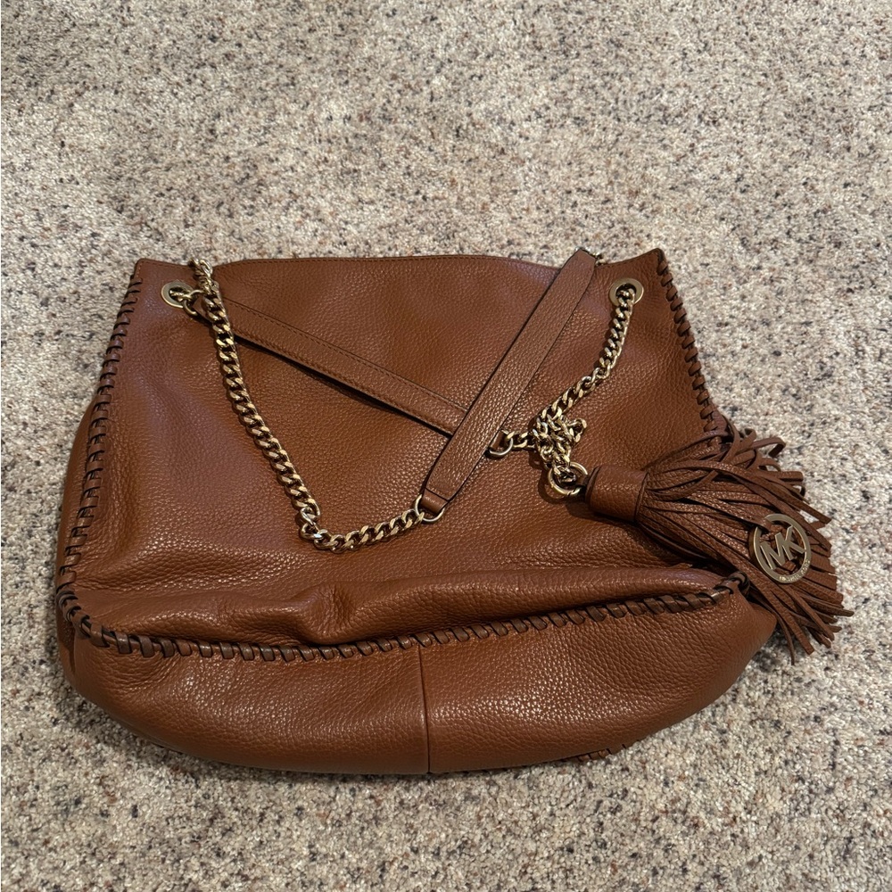 Michael Kors Brown Leather Shoulder Bag